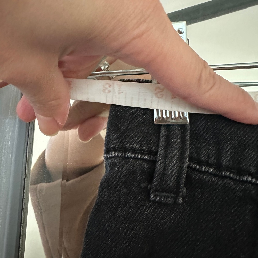 Free People Cosmico Flirt Cutoff Pleated Denim Mini Skirt A Line Rain Black 25 - Picture 10 of 11